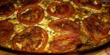 Μελιντζάνες με κιμά και φέτα (3 μονάδες)