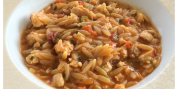 Κριθαρότο με κοτόπουλο(4 μονάδες)